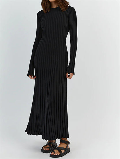 Knitted Stripe Maxi Dress