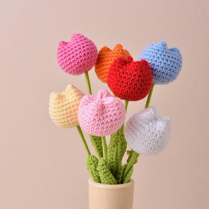 Handmade Crochet Tulip Flowers