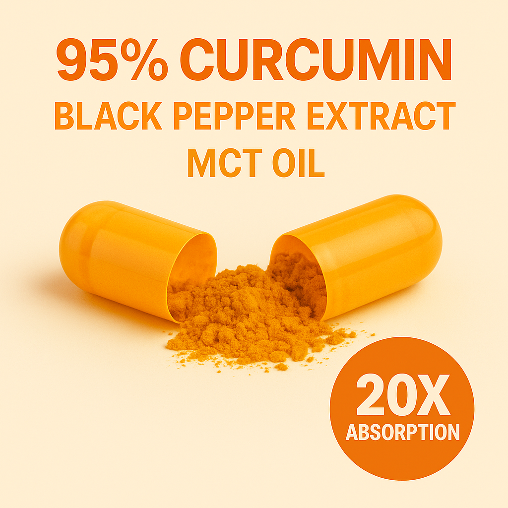 Pure Turmeric Curcumin 95 with Black Pepper & MCT Oil