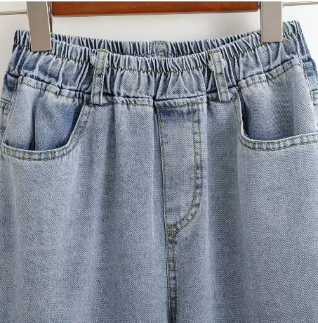 LIGHT WASH RELAXED WIDE LEG JEANS