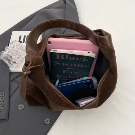 VINTAGE LIGHTWEIGHT SUEDE HANDBAG