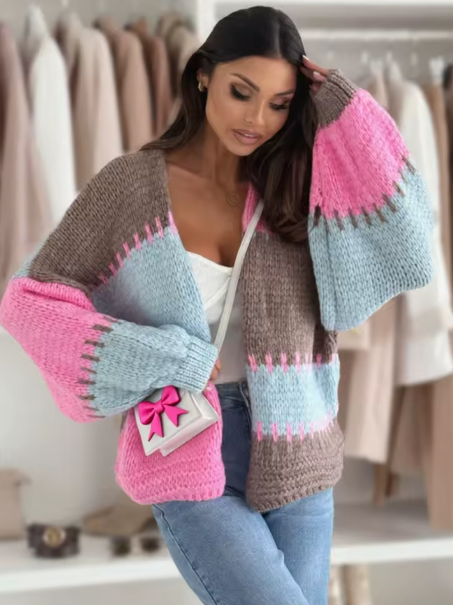 COTTON CANDY KNIT OVERSIZED CARDIGAN