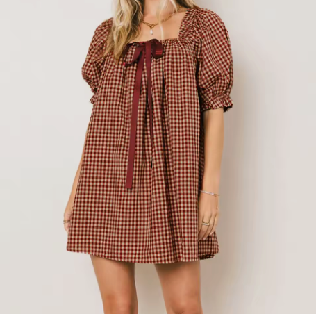 HONEYWOOD CHECK MINI DRESS